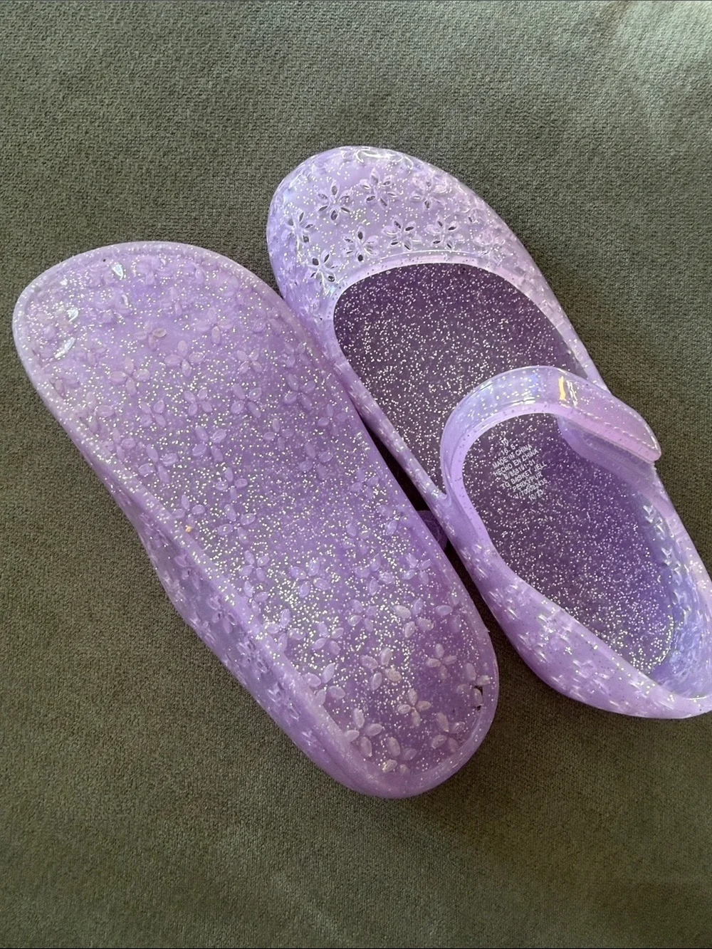 Old Navy Glitter Jelly Mary Jane Shoes - Purple